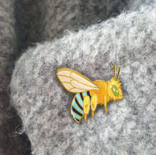 Load image into Gallery viewer, Blue Banded Bee Enamel pin - Second Edition - Presale