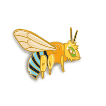 Load image into Gallery viewer, Blue Banded Bee Enamel pin - Second Edition - Presale