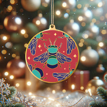 Load image into Gallery viewer, Christmas Metallic Carpenter Bee Ornament | 5th Edition 2024