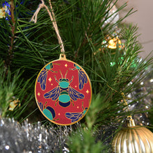 Load image into Gallery viewer, Christmas Metallic Carpenter Bee Ornament | 5th Edition 2024