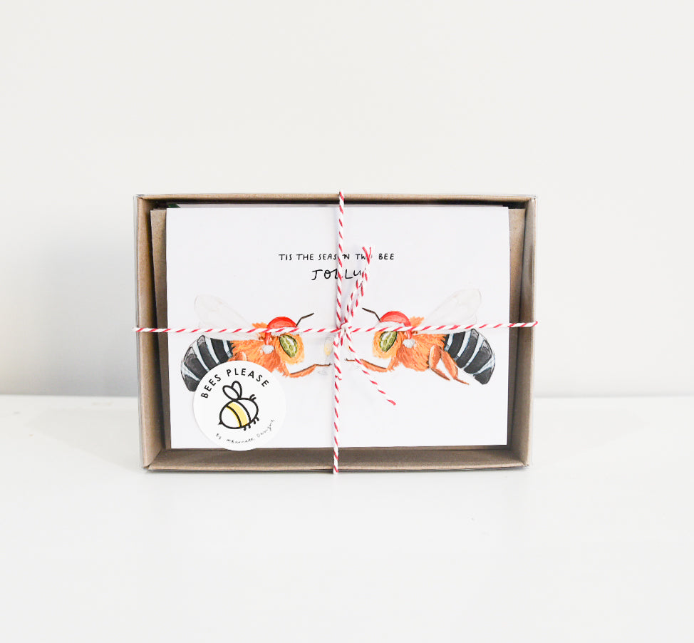 Bee Christmas Card 4 Pack