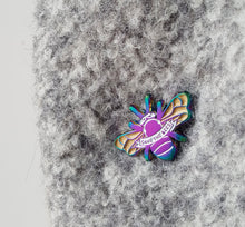 Load image into Gallery viewer, Metallic Carpenter Bee Enamel Pin