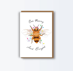 Bee Christmas Card 4 Pack