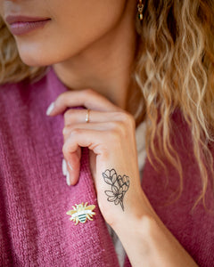 For the Love of Bees Temporary Tattoos