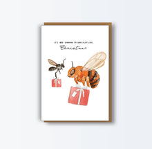 Load image into Gallery viewer, Bee-ginning Christmas Card

